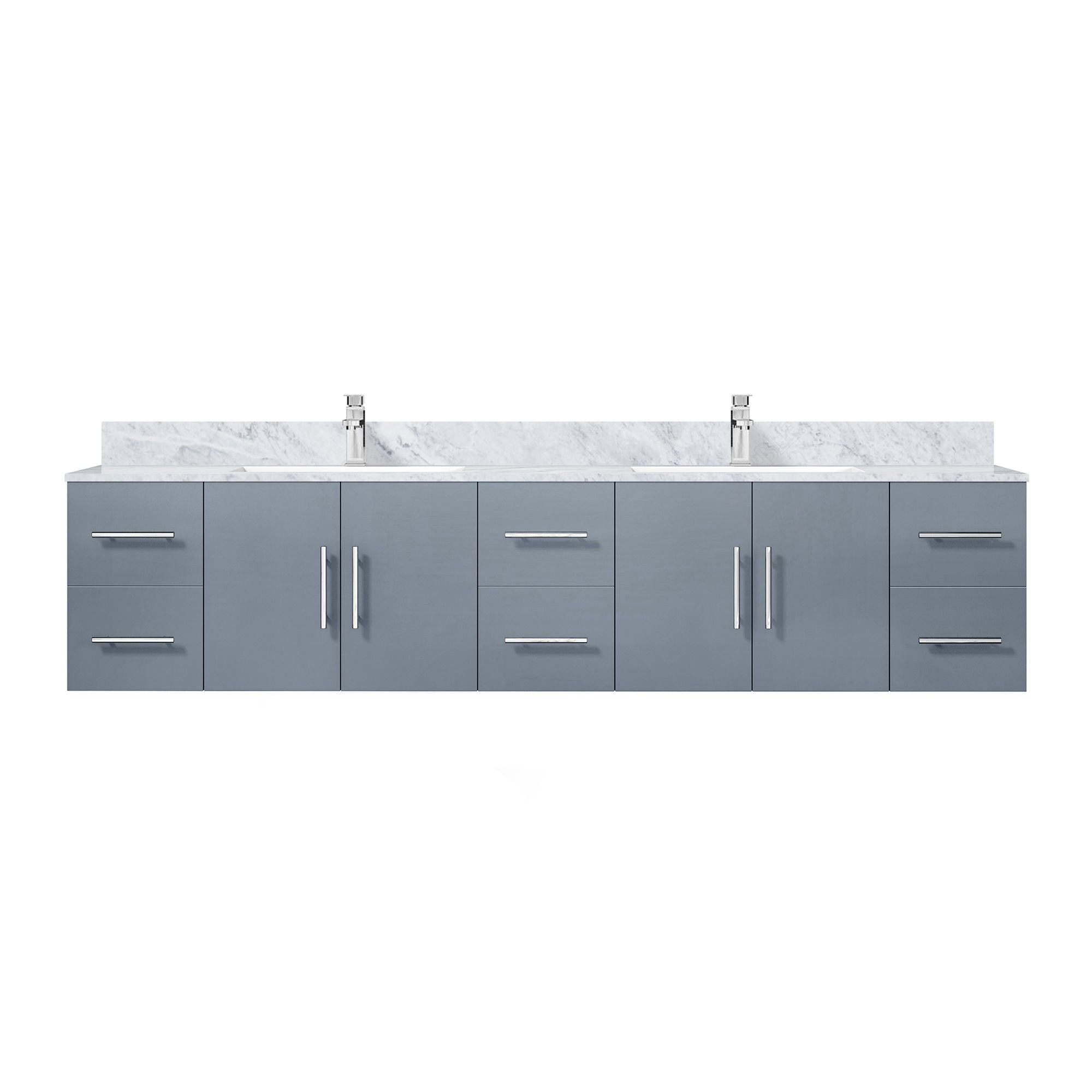 Double Bath Vanity with Ample Storage and Carrara Marble Top