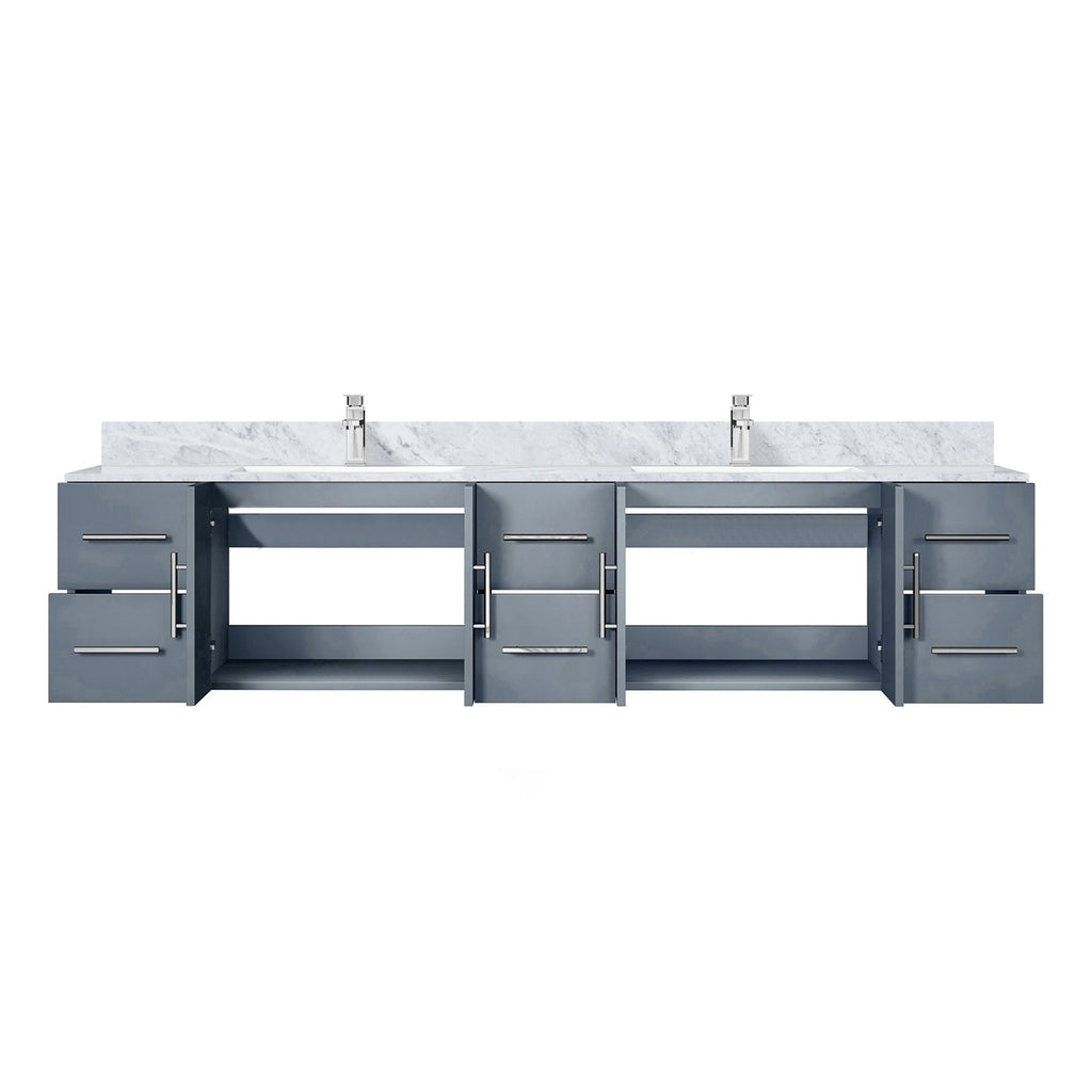 Double Bath Vanity with Ample Storage and Carrara Marble Top