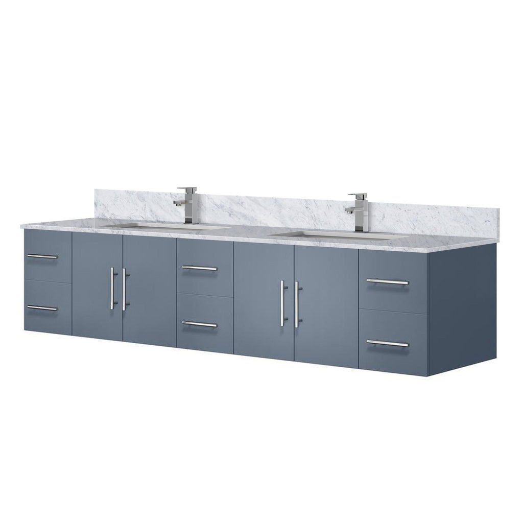 Double Bath Vanity with Ample Storage and Carrara Marble Top