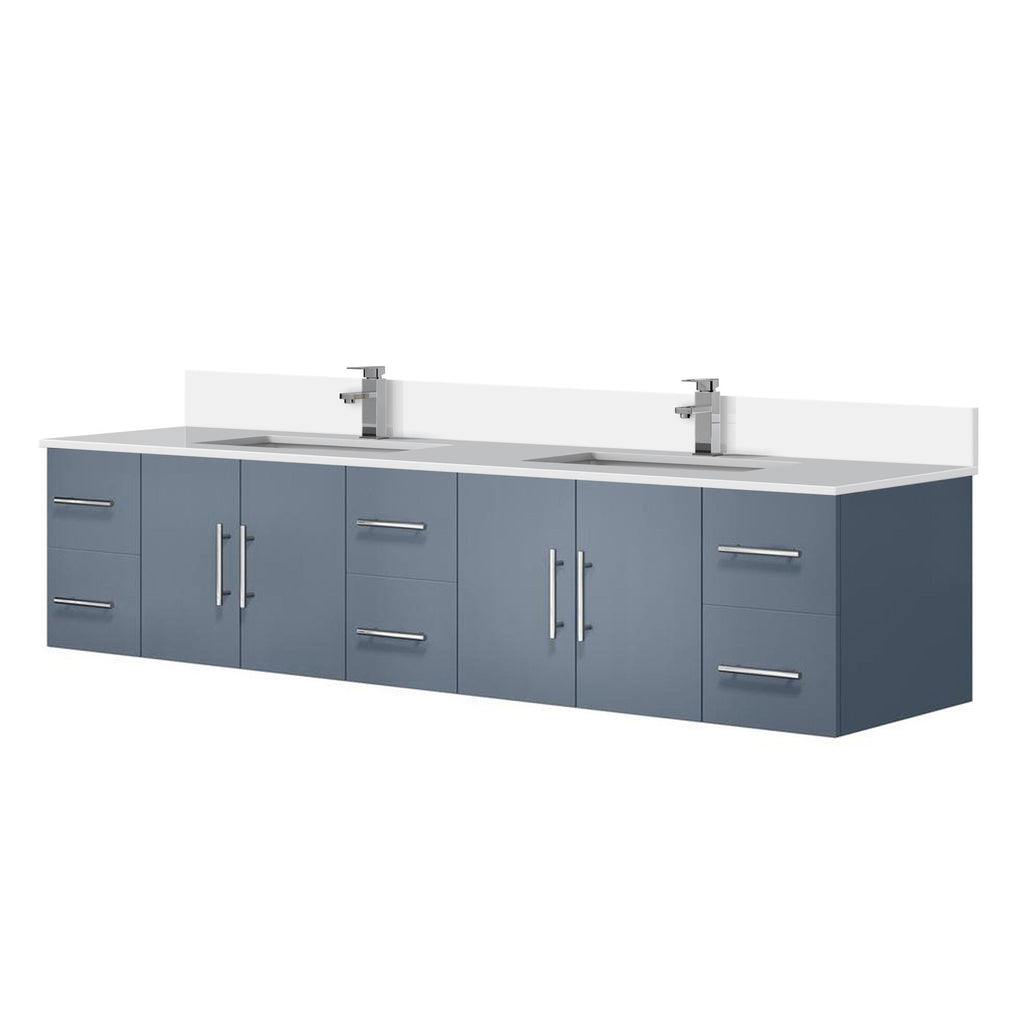 84- Bathroom Vanity with Soft-Close Drawers and Marble Top