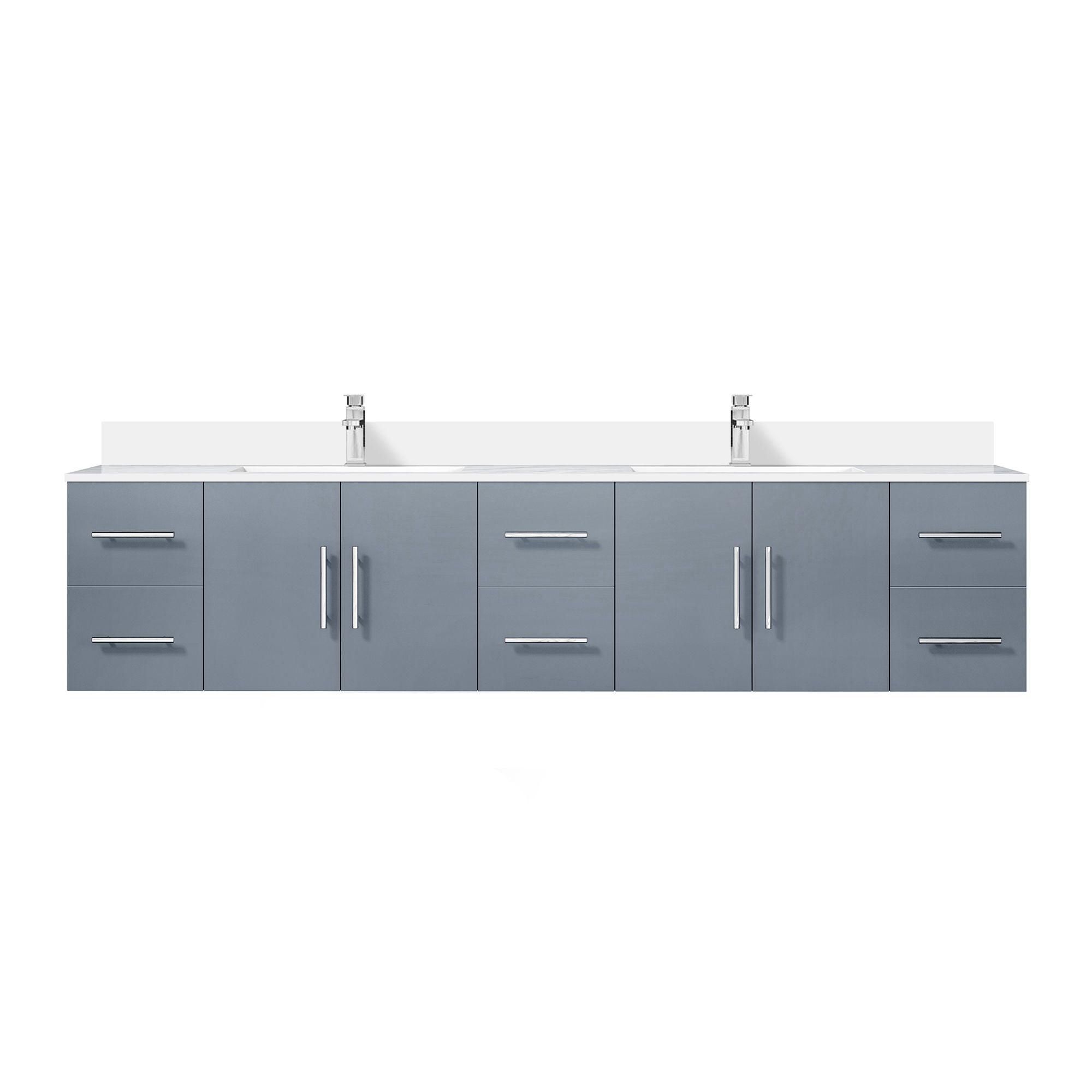 84- Bathroom Vanity with Soft-Close Drawers and Marble Top