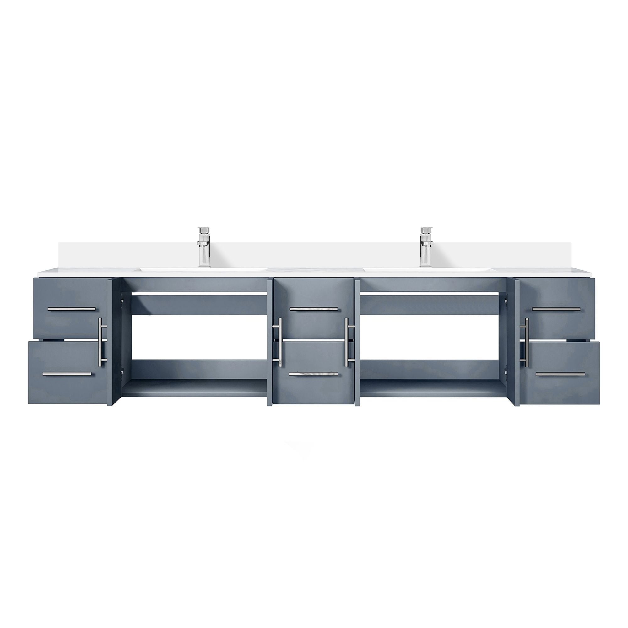84- Bathroom Vanity with Soft-Close Drawers and Marble Top