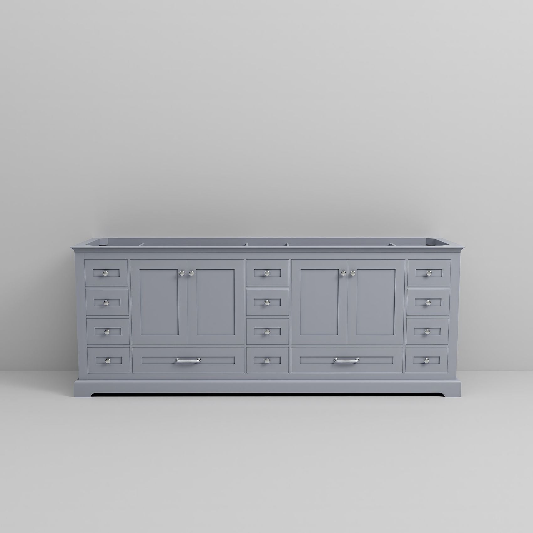 Dark Grey Double Bath Vanity with Ample Storage