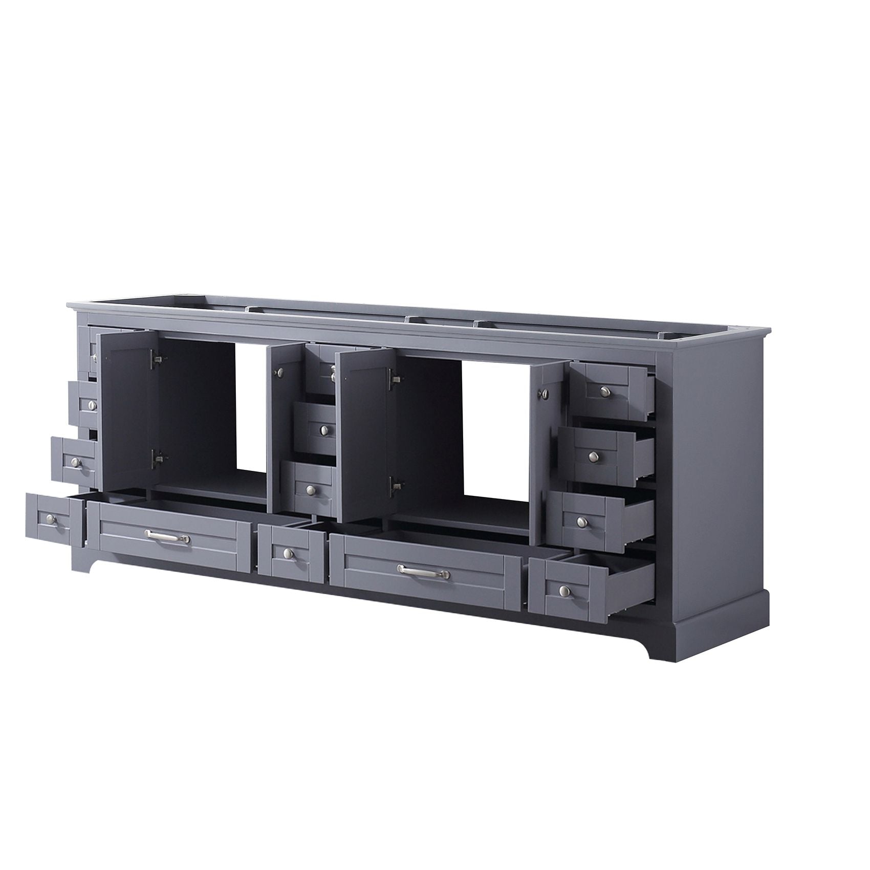 Dark Grey Double Bath Vanity with Ample Storage