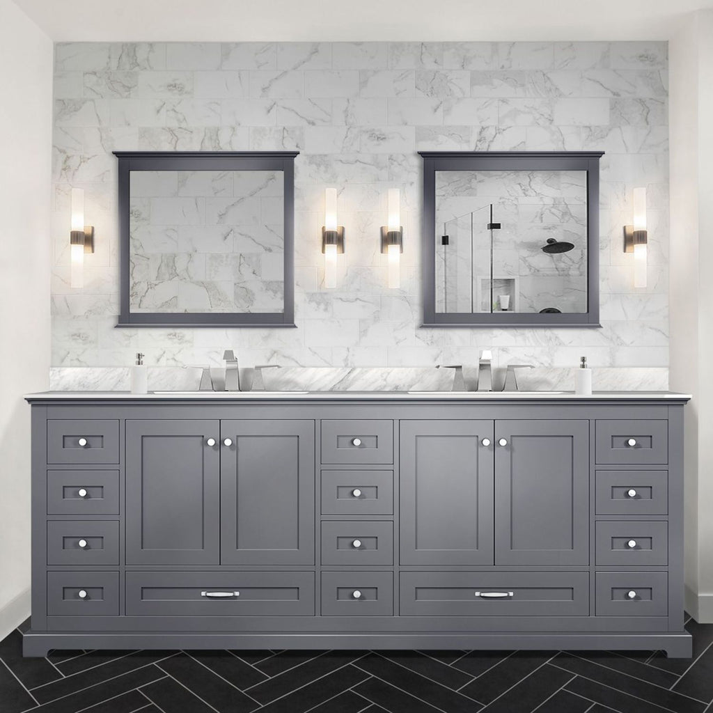 Dark Grey Double Bath Vanity with Ample Storage