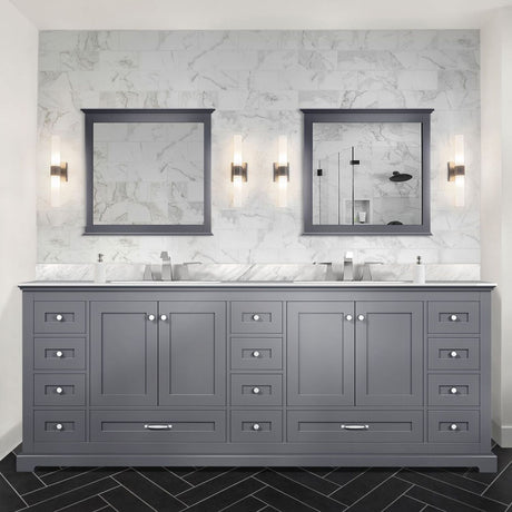 Dark Grey Double Bath Vanity with Ample Storage