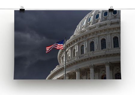 Dark Sky over the US Capitol Building Wall Art