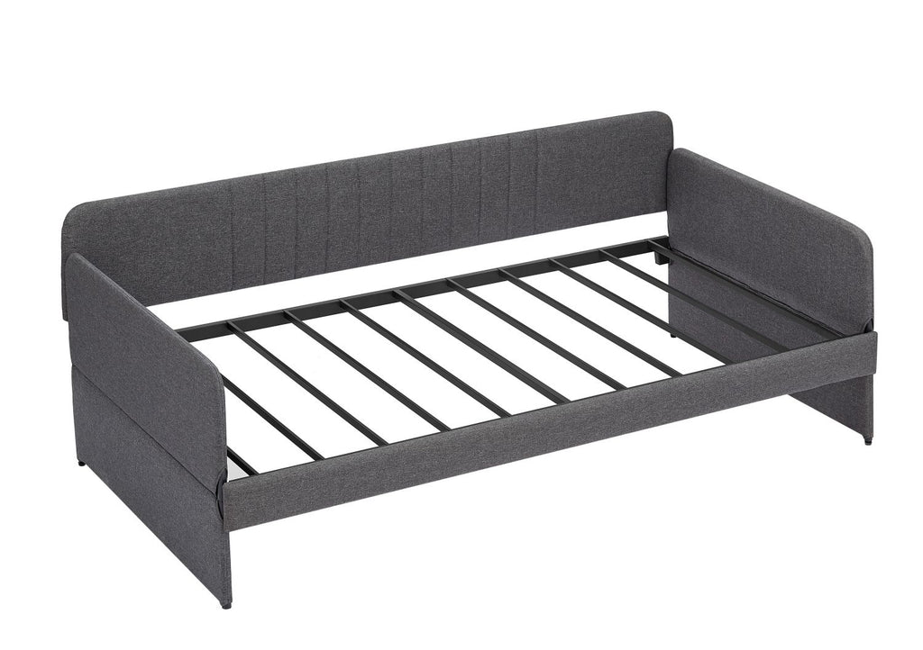 Grey Daybed with Pull-Out Guest Trundle