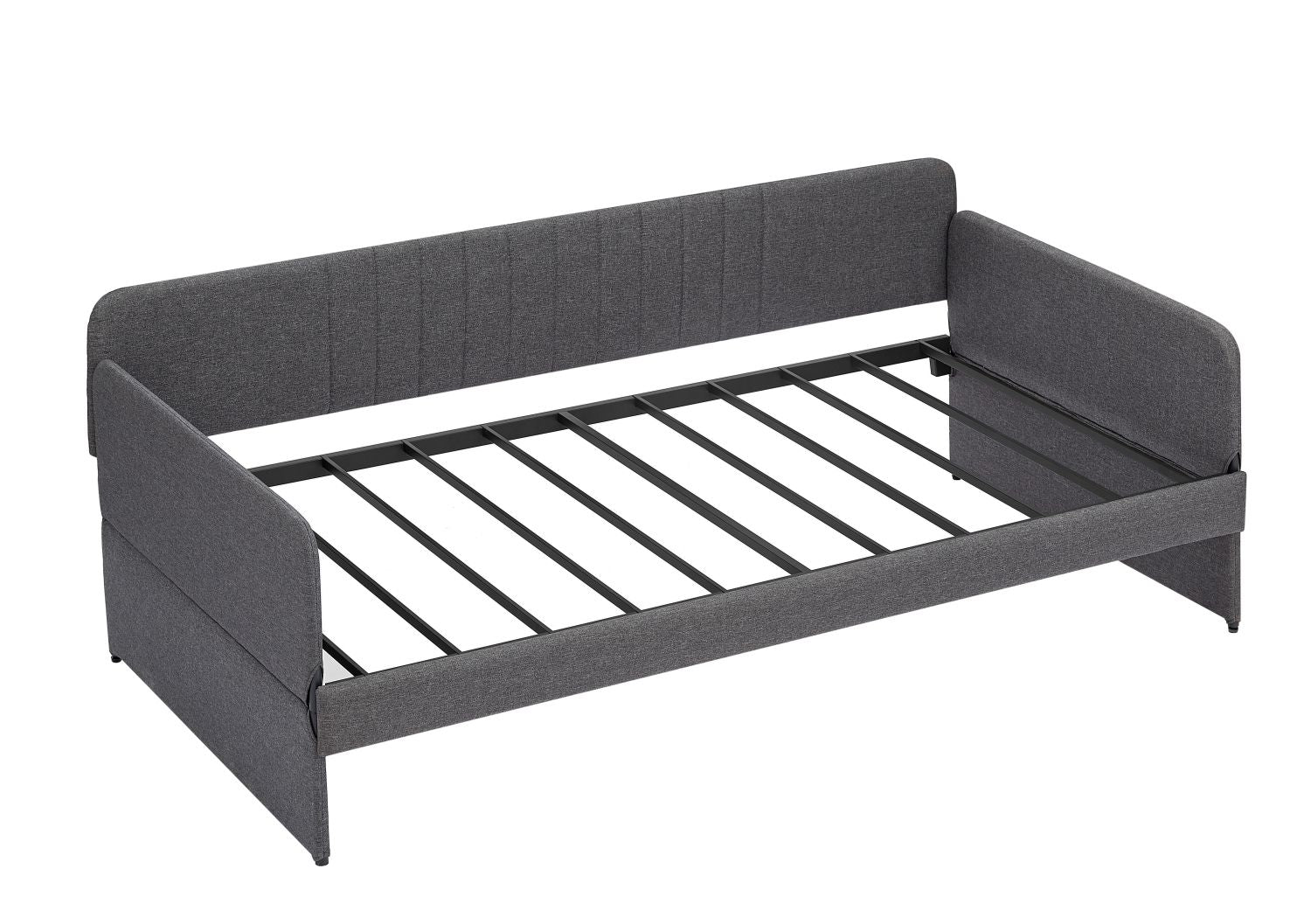 Grey Daybed with Pull-Out Guest Trundle