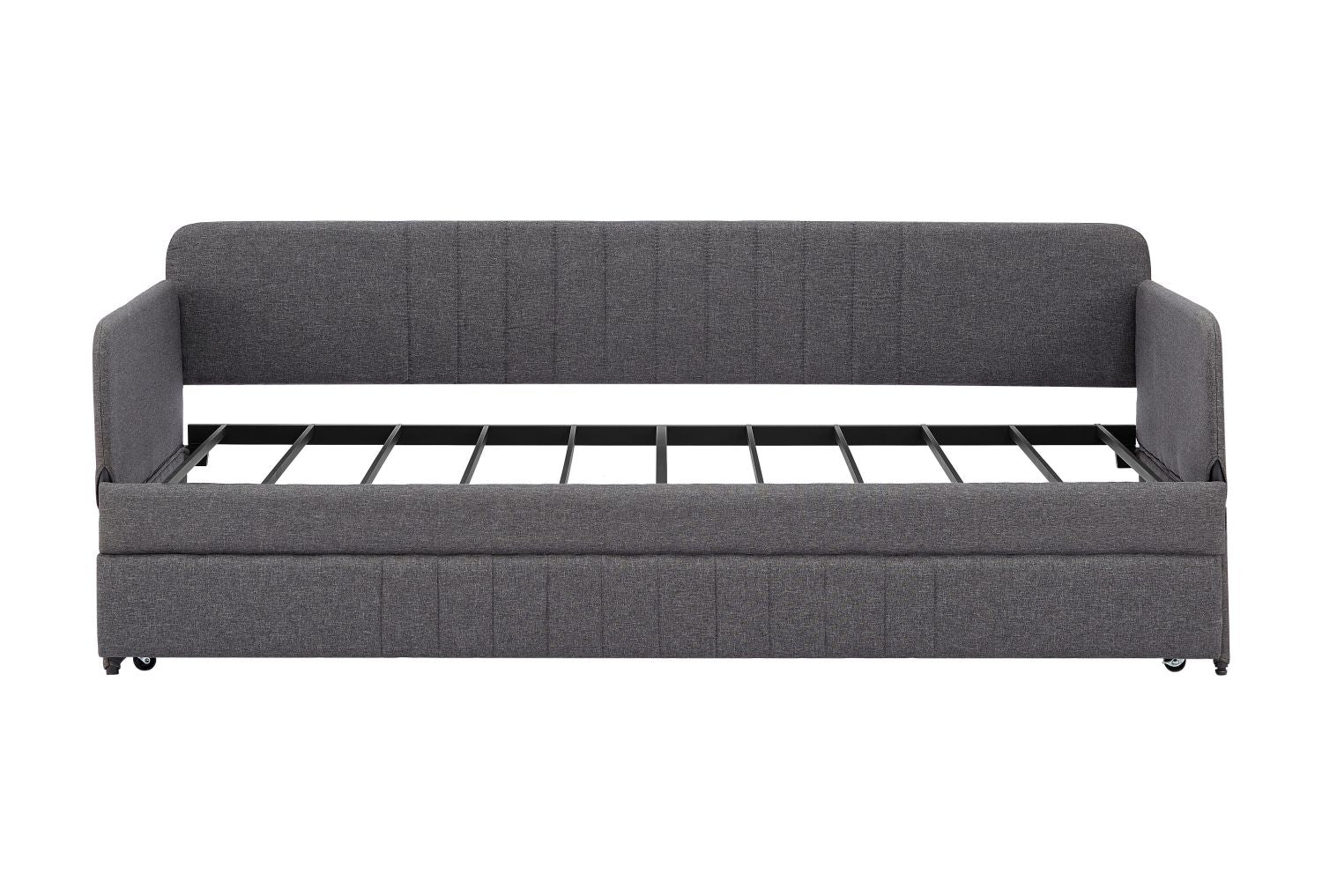 Grey Daybed with Pull-Out Guest Trundle