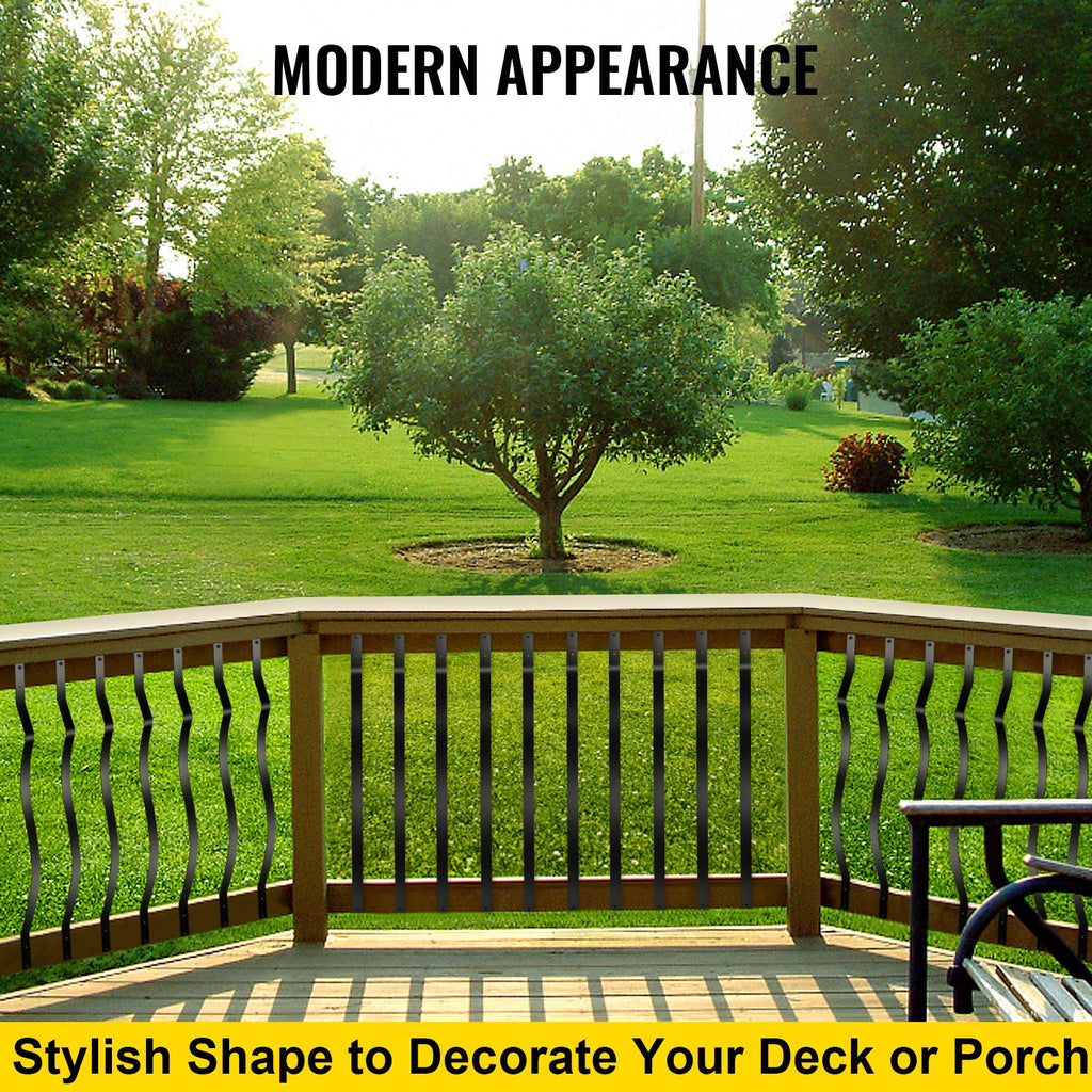 Wave-Style Deck Balusters for Wood and Composite Railings