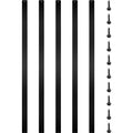 Wave-Style Matte Black Balusters for Deck and Stair Railings