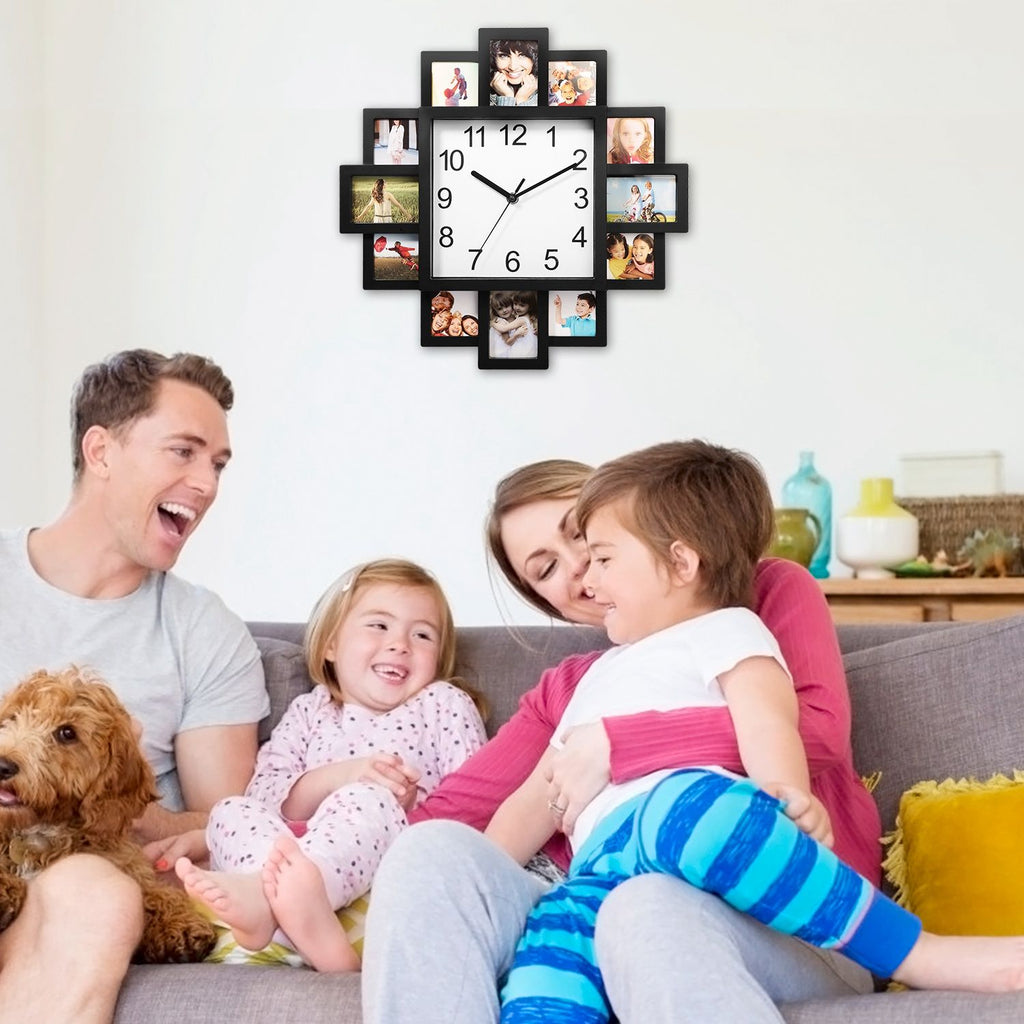 Farmhouse Photo Collage Wall Clock