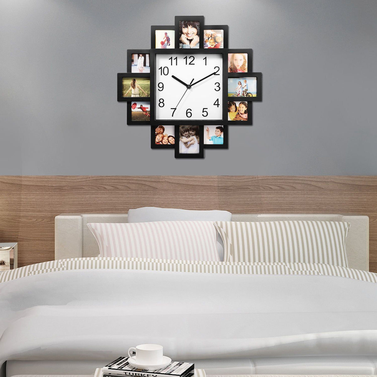 Farmhouse Photo Collage Wall Clock