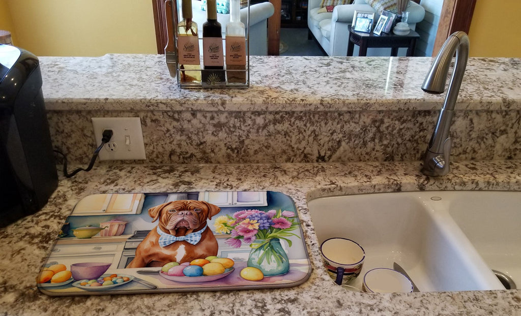 Dogue de Bordeaux Easter Dish Drying Mat