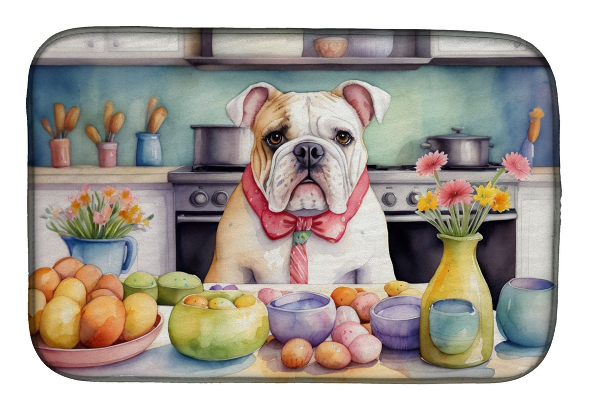 Absorbent Dish Drying Mat with Decorative Artwork –