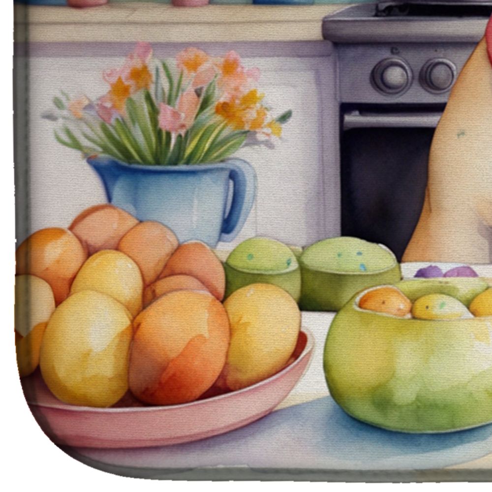 Absorbent Dish Drying Mat with Decorative Artwork –