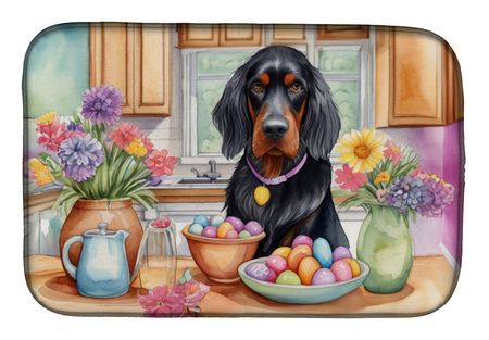 Easter Gordon Setter Dish Drying Mat