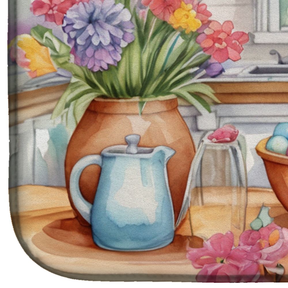 Easter Gordon Setter Dish Drying Mat