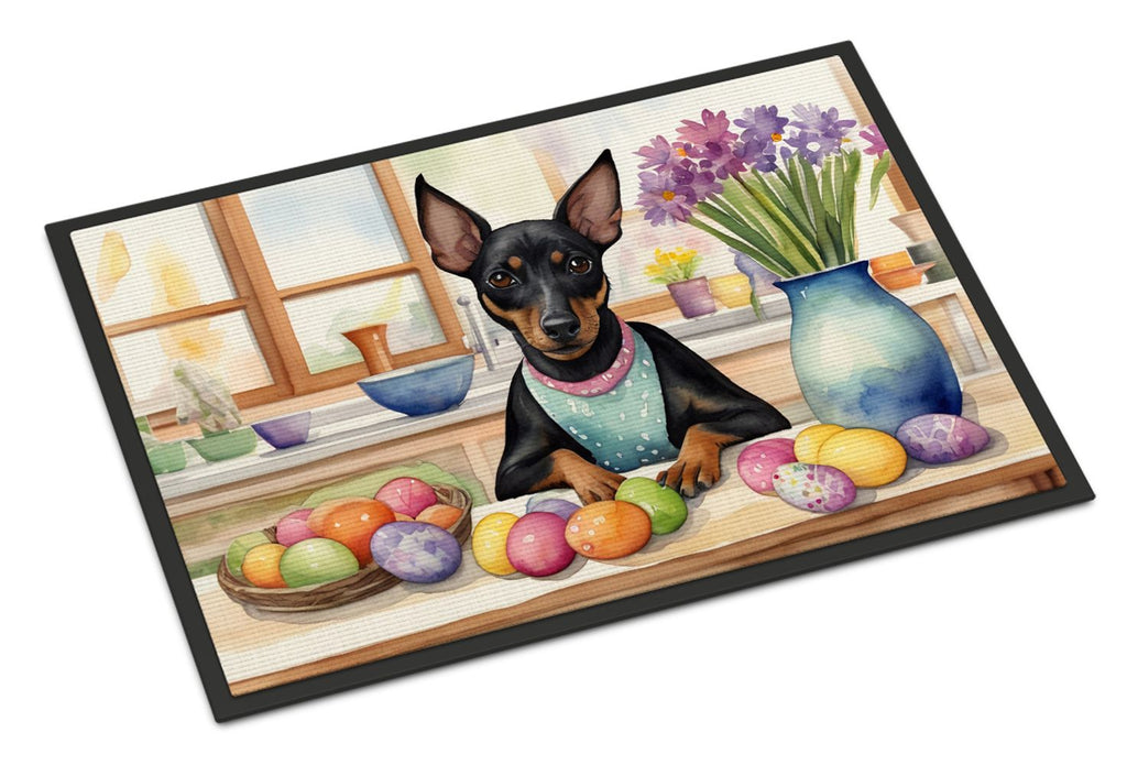Manchester Terrier Easter Indoor-Outdoor Doormat