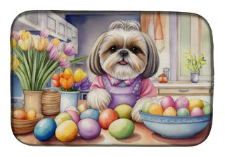 Easter Shih Tzu Absorbent Dish Drying Mat