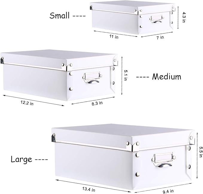 Decorative Lidded Storage Boxes for Closets and Under-Bed Use