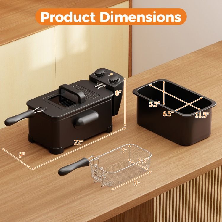 Deep Fryer with Timer – Fast Heating & Stainless Steel