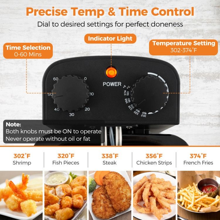 Deep Fryer with Timer – Fast Heating & Stainless Steel