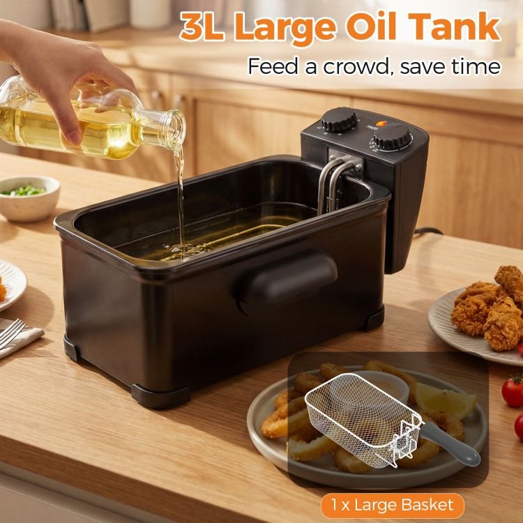 Deep Fryer with Timer – Fast Heating & Stainless Steel