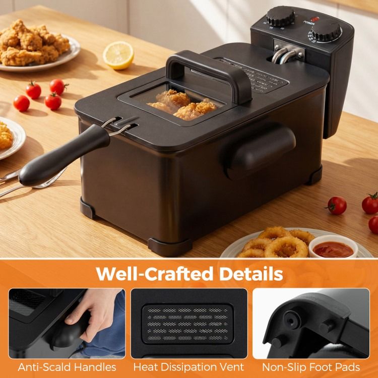 Deep Fryer with Timer – Fast Heating & Stainless Steel