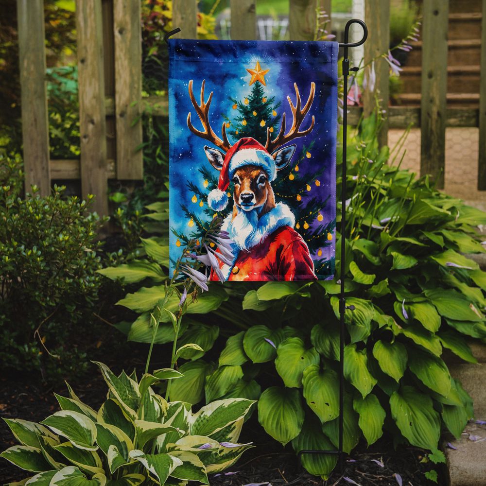 Deer Christmas Garden Flag Mailbox Decorative Yard Banner Outside Patio Artwork for Flower Beds, Gar