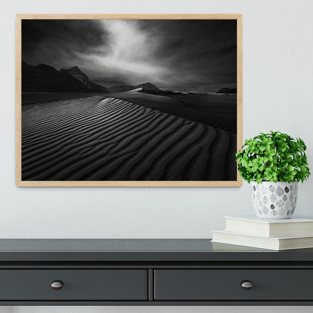Desert in Greyscale Ready-to-Hang Framed Print