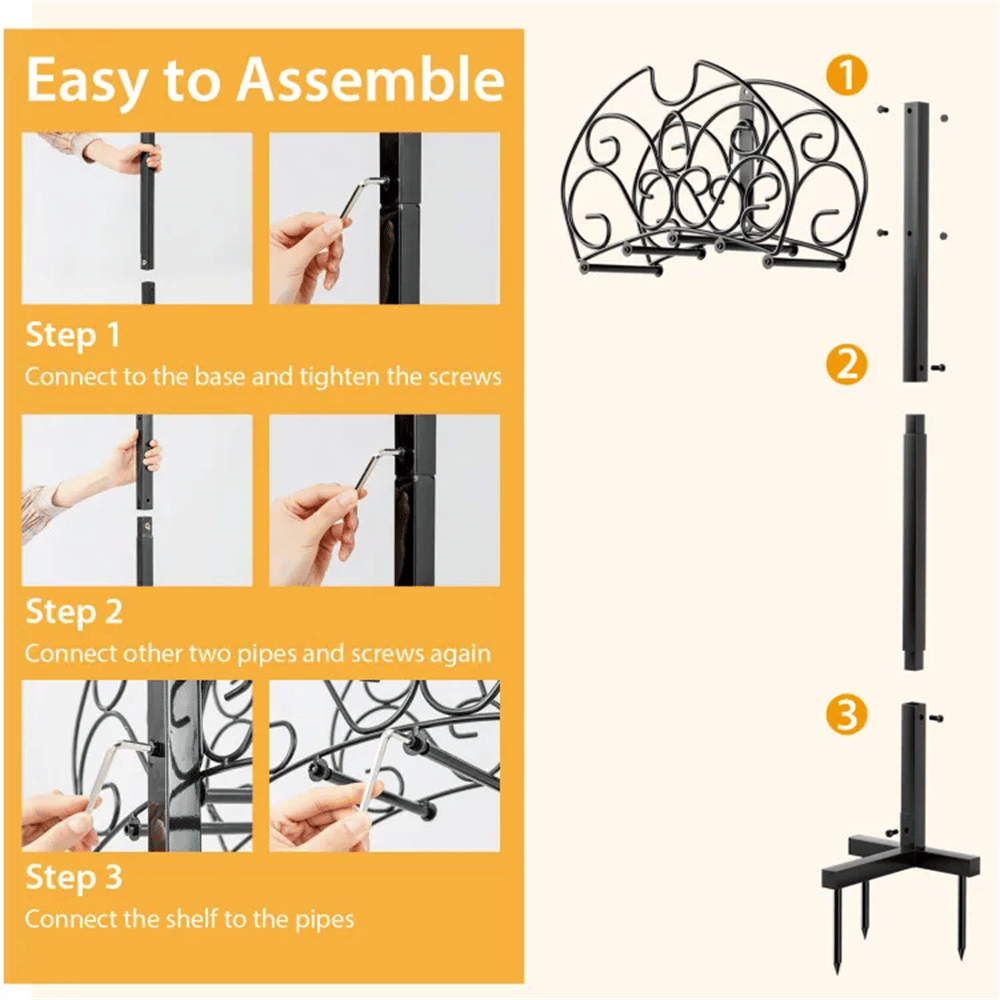Detachable Freestanding Garden Hose Holder