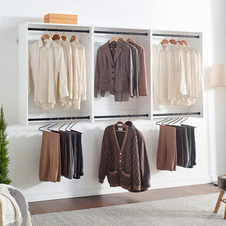 Devi White Wall-Mounted Modular Closet System
