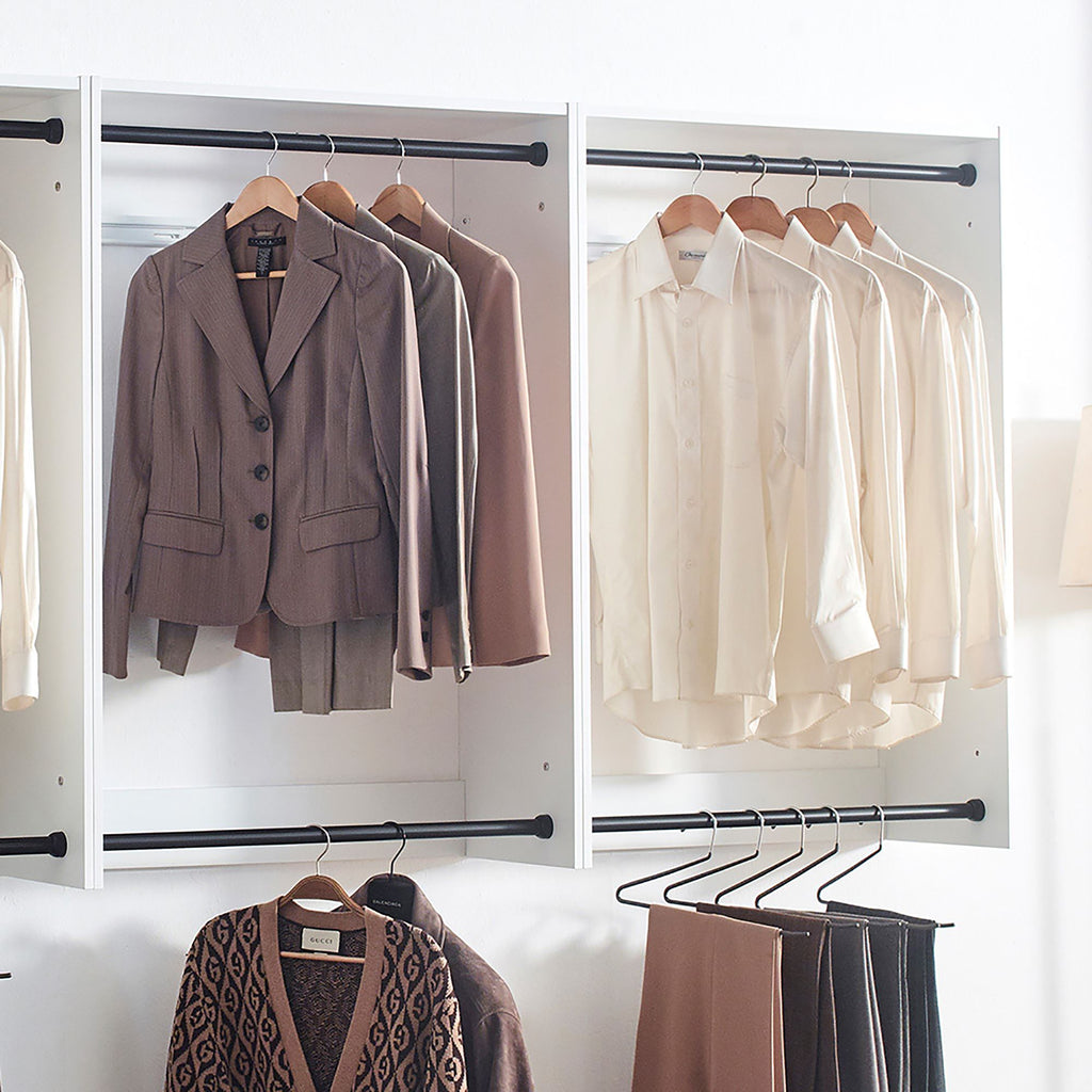 Devi White Wall-Mounted Modular Closet System