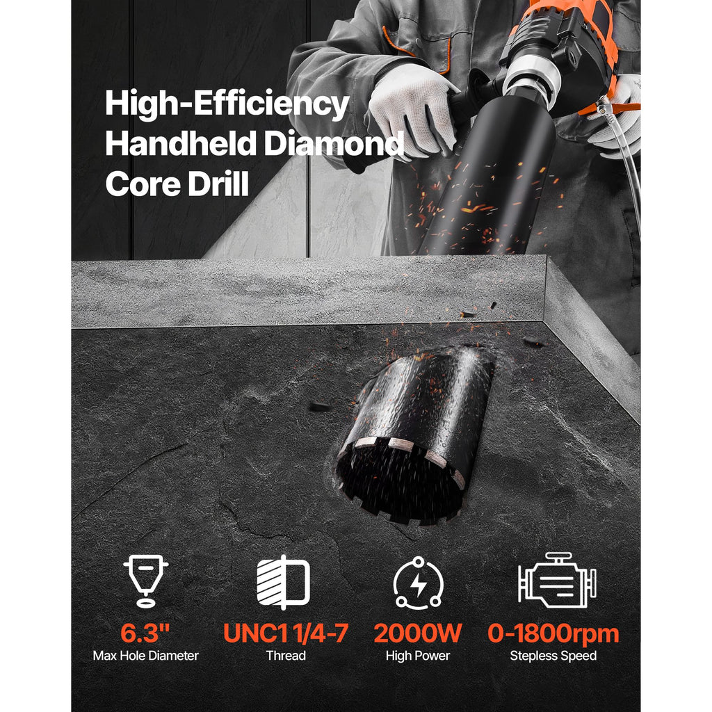 Handheld Wet and Dry Diamond Core Drill Kit