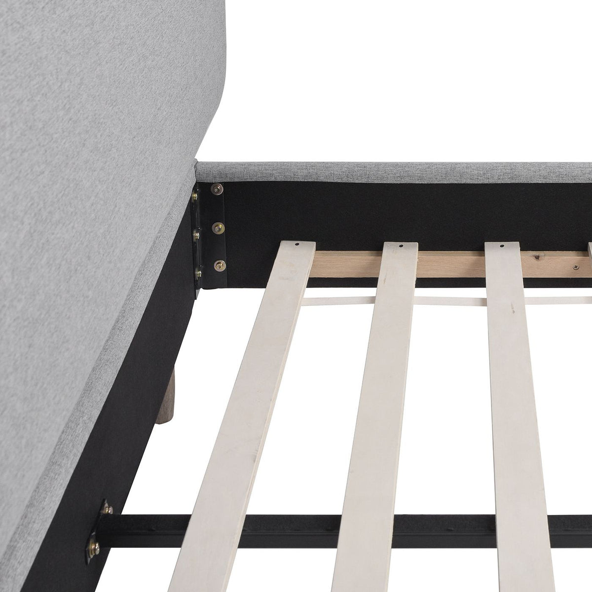 Low Profile Platform Bed with Headboard