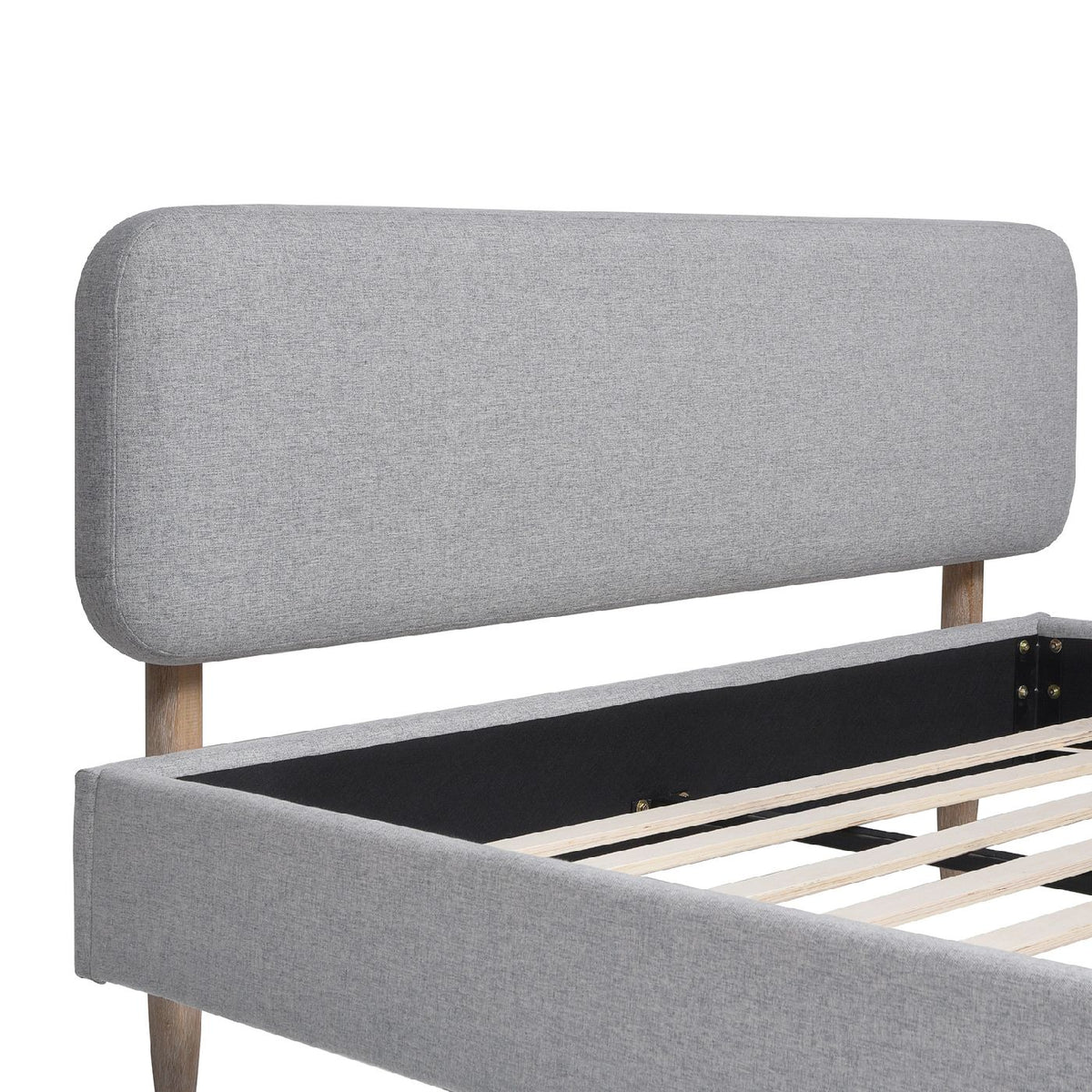 Low Profile Platform Bed with Headboard