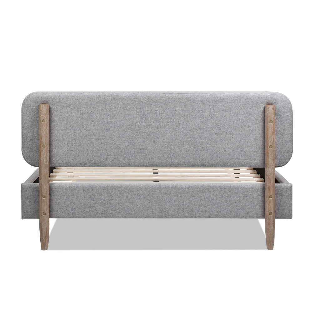 Low Profile Platform Bed with Headboard