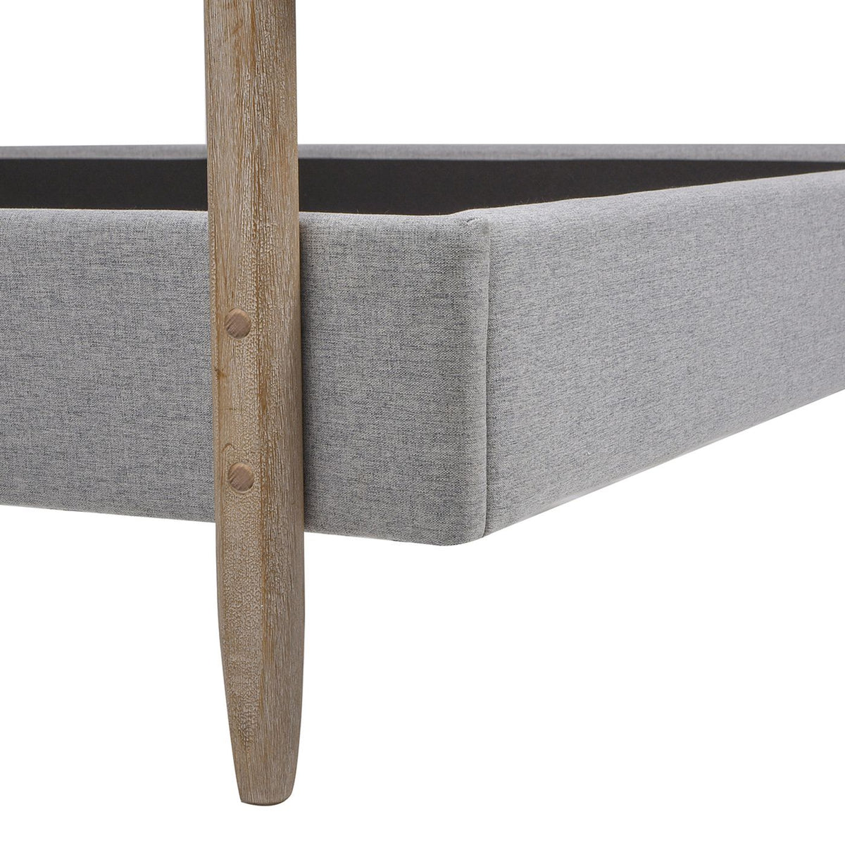 Low Profile Platform Bed with Headboard