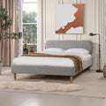 Low Profile Platform Bed with Headboard
