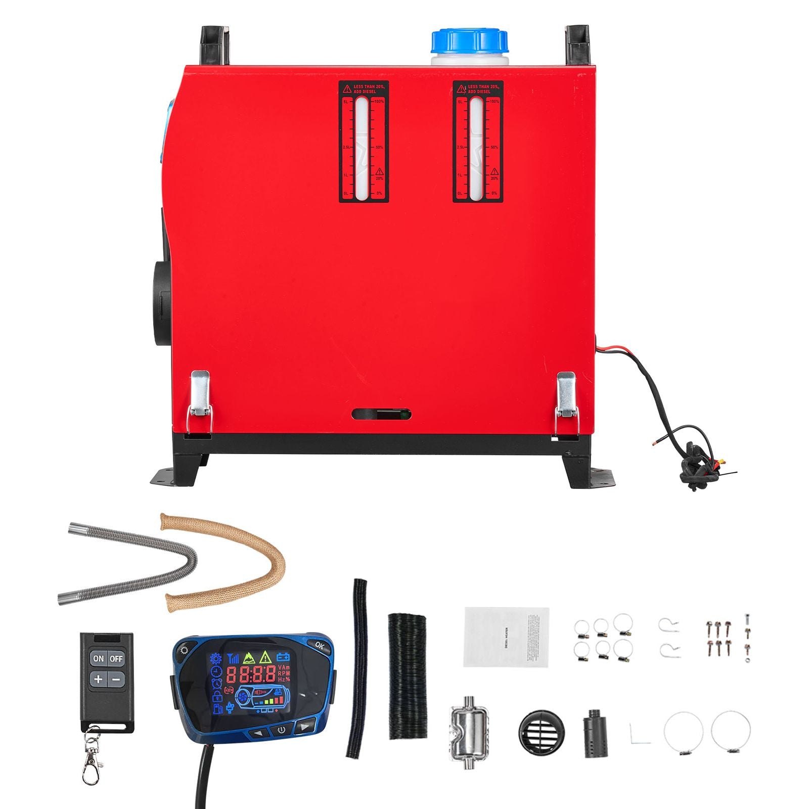 8kW Diesel Parking Heater with Remote Control and LCD Switch for RV, Truck, Van, Boat