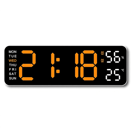 Large LED Digital Clock with Dual Alarms