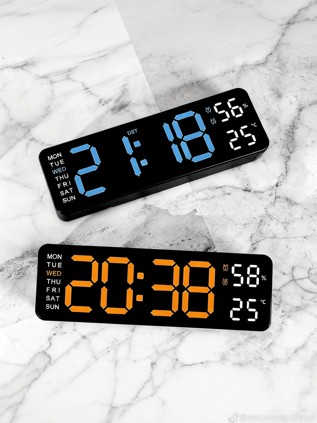 Large LED Digital Clock with Dual Alarms