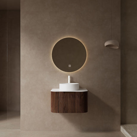 24" Wall-Mounted Bathroom Vanity with Ceramic Basin and Soft-Close Drawer