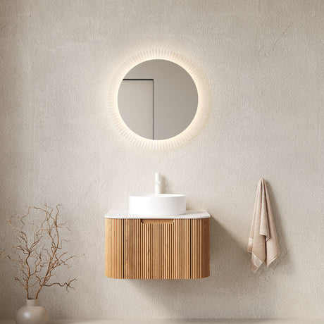 DINA Floating Bathroom Vanity with Vessel Sink and Soft-Close Drawer