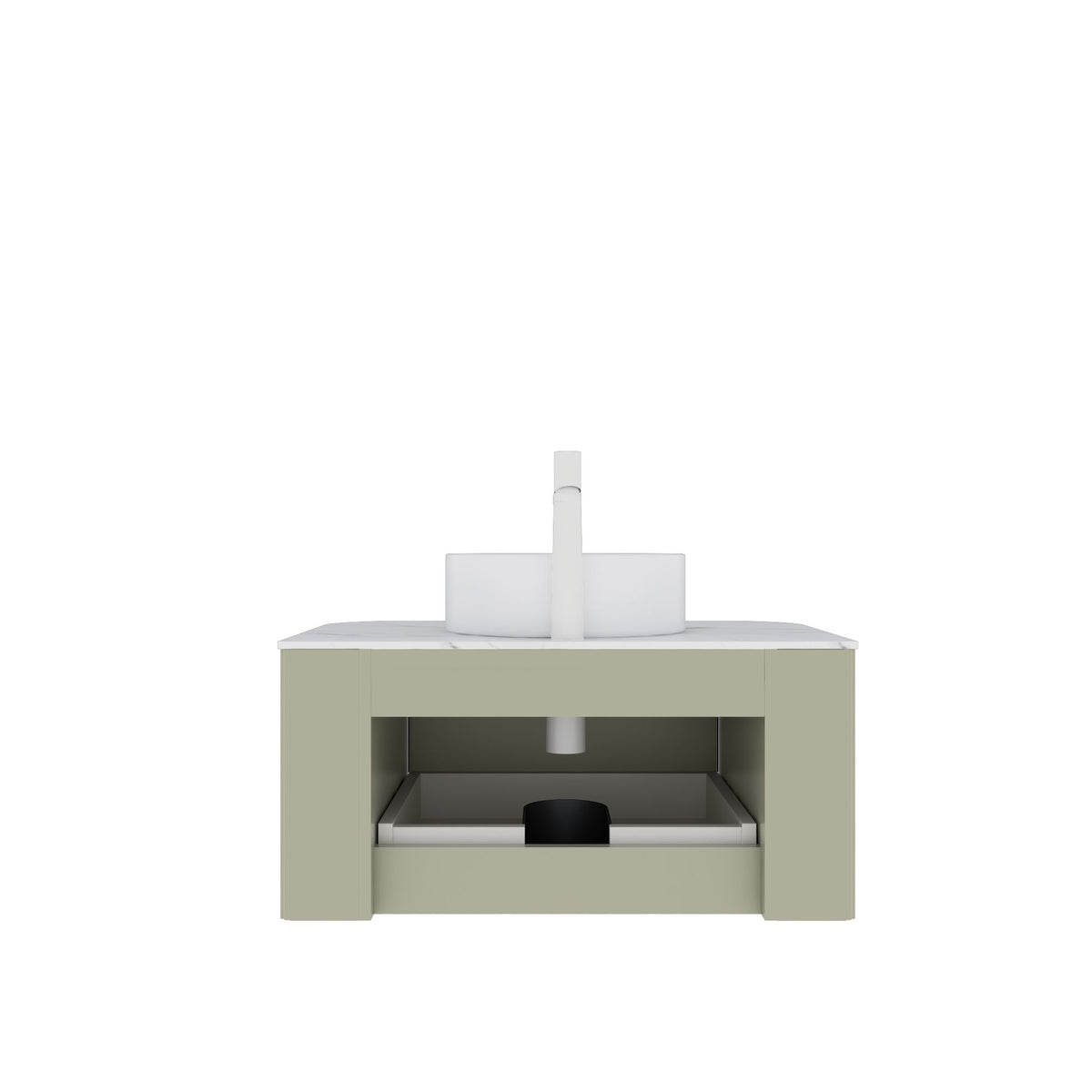 Modern 30- Wall-Mounted Bathroom Vanity with Sink and Storage