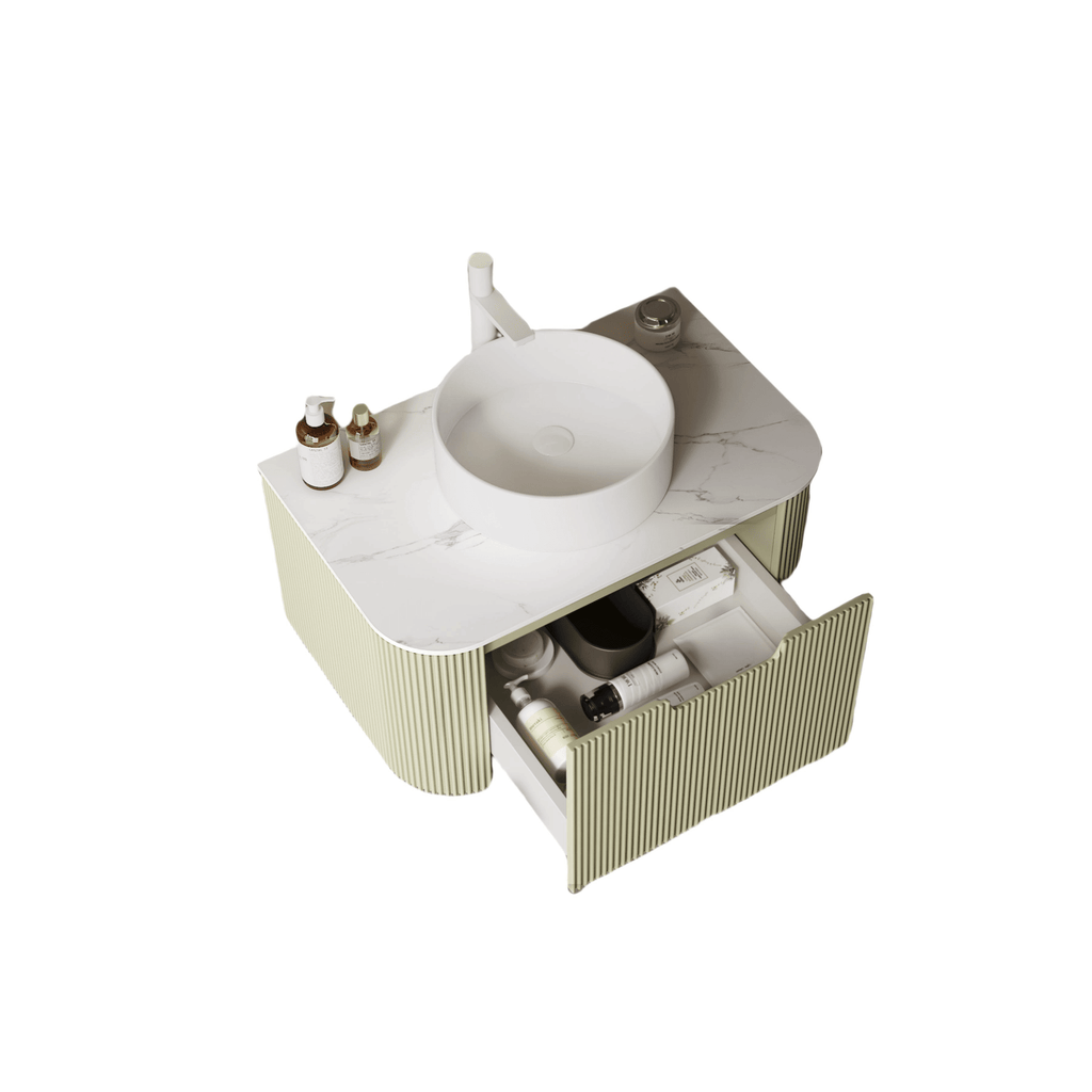 Modern 30- Wall-Mounted Bathroom Vanity with Sink and Storage