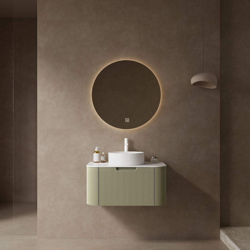 Modern 30- Wall-Mounted Bathroom Vanity with Sink and Storage