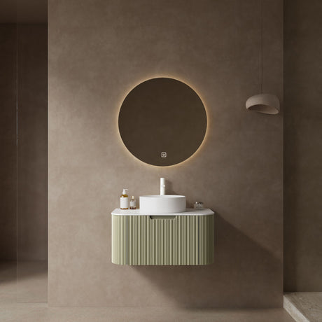 Modern 30- Wall-Mounted Bathroom Vanity with Sink and Storage